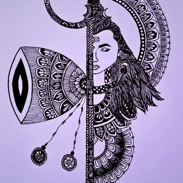 the damru of creation – hand inked original